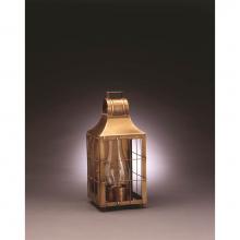 Northeast Lantern 9231-DB-CIM-CLR - Culvert Top H-Rod Wall Dark Brass Medium Base Socket With Chimney Clear Glass