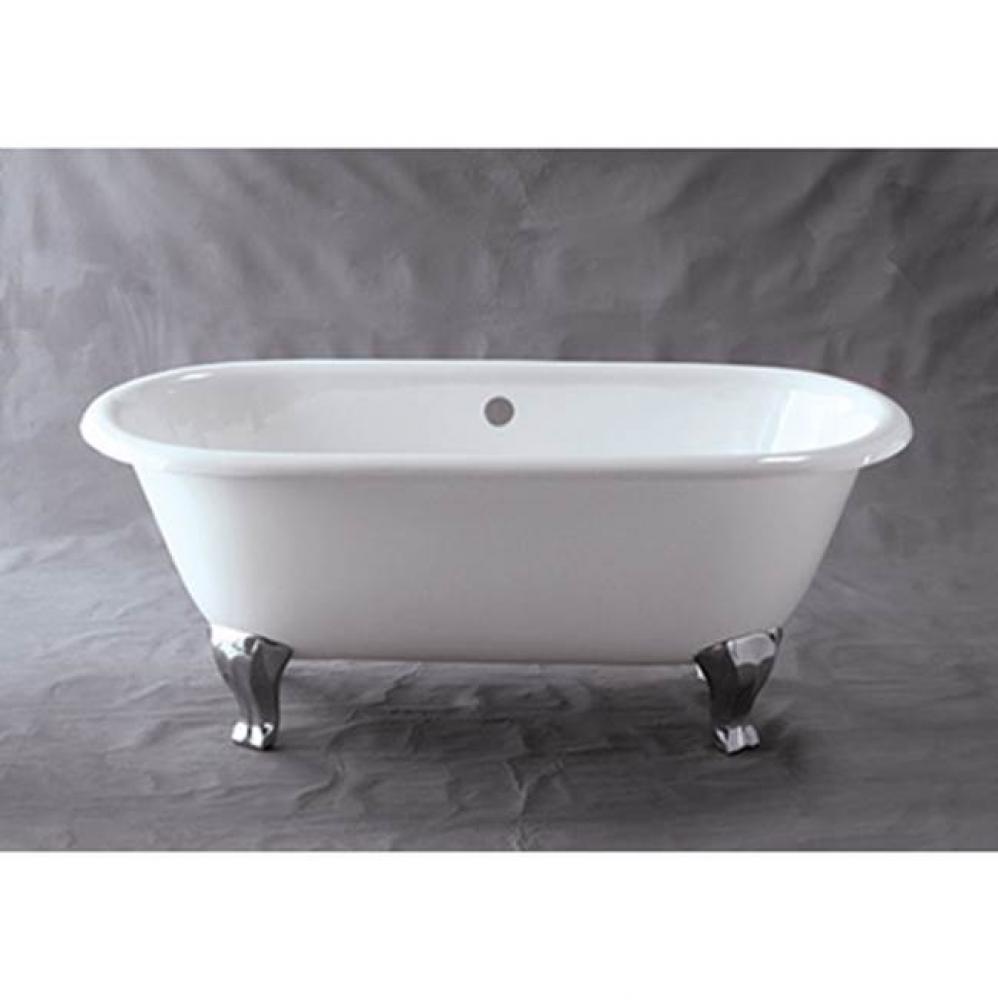 Cast Iron Dual Tub With White Cast Iron Legs