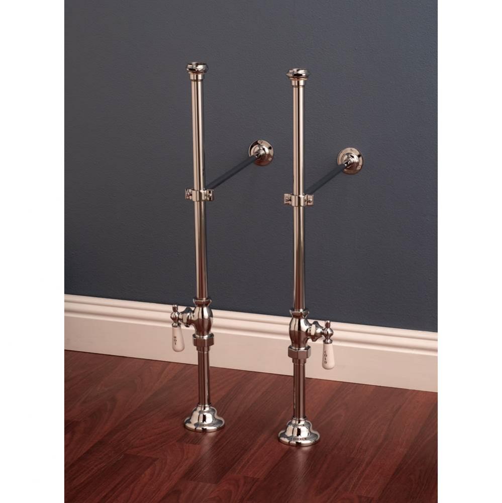 Chrome Free Standing Supply Set W/Shutoffs