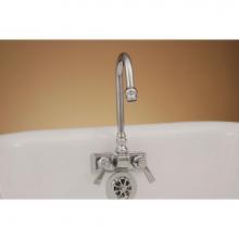 Strom Living P0708C - Chrome Rectangular Base Leg Tub Faucet