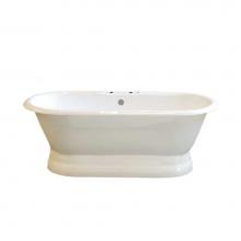 Strom Living P0766 - P0766 The Lagoon 5 1/2apos;apos; Cast Iron Dual Tub On Pedestal With 7apos;&a