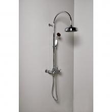 Strom Living P1092C - Chrome Exposed Wall Mount Shower Set,Includes Diverter Valve, Handheld Shower, B