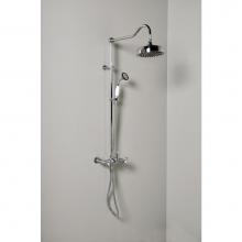 Strom Living P1095C - Chrome Exposed Wall Mount Shower Set,Includes Diverter Valve, Handheld Shower, B