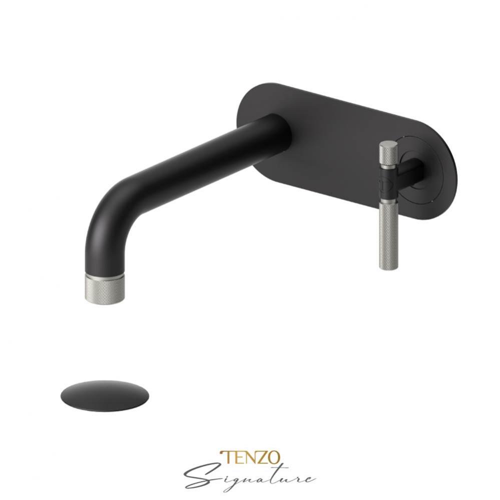 Trim For Wall Mount Lav. Faucet (Overflow) Drain Bellacio-F Matte Black/Brushed Nickel