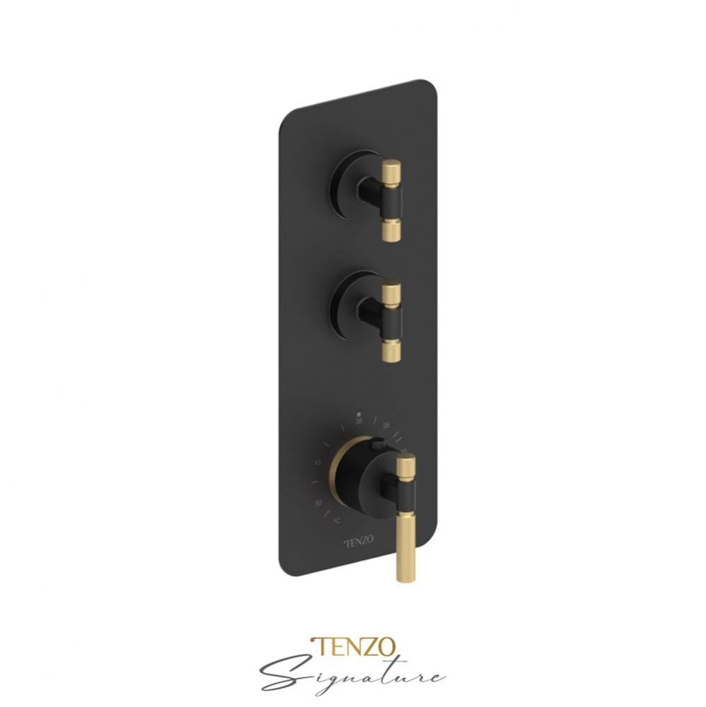 Extenza Valve 2 Fcts Thermo Bellacio-F Matte Black/Brushed Gold