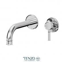 Tenzo F-ALY14-CR - Trim For Alyss Wall Mount Lavatory Faucet 2 Finishing Plates Chrome