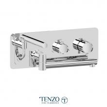 Tenzo ALYT74-CR - Wall Mount Tub Faucet With Swivel Spout Alyss Chrome