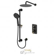 Tenzo F-BEPB32-20111-F-MB-BG - Trim For T-Box Kit 2 Fcts Pres Bal Bellacio-F Matte Black / Brushed Gold