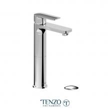 Tenzo DE12H-W-CR - Delano Single Hole Tall Lavatory Faucet Chrome With (W/O Overflow) Drain