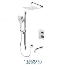 Tenzo DEPB33-501115-CR - Delano T-Box Kit 3 Functions Pres Bal Chrome Finish