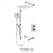 Tenzo DEPB33-501125-CR - Delano T-Box Kit 3 Functions Pres Bal Chrome Finish