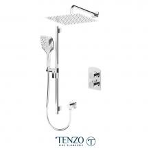 Tenzo DET32-20112-CR - Delano T-Box Kit 2 Functions Thermo Chrome Finish