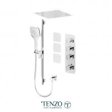 Tenzo DET43-601658-CR - Delano Extenza Kit 3 Functions Thermo Chrome Finish