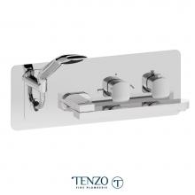 Tenzo DET74-CR - Wall Mount Tub Faucet With Swivel Spout Delano Chrome