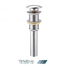 Tenzo DR-WOF-01-CR - Push Pop-Up Drain Without Oveflow Round Chrome