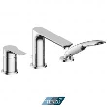 Tenzo GA35-PB-CR - Deck Mount 3 Pcs Tub Filler Galia Chrome