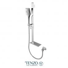 Tenzo KRDT-32215-CR - Sliding Bar Kit With Elbow And Shelf Chrome