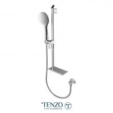 Tenzo KRDT-33196-CR - Sliding Bar Kit With Elbow And Shelf Chrome