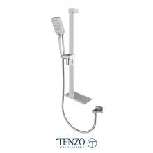 Tenzo KRDT-34124-CR - Sliding Bar Kit With Elbow And Shelf Chrome