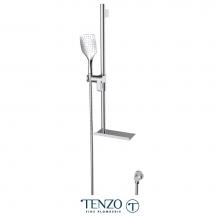 Tenzo KRDT-35188-CR - Rail And Hand Shower Kit With Shelve Chrome