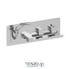 Tenzo QUT74-CR - Wall Mount Tub Faucet With Swivel Spout Quantum Chrome