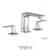 Tenzo SL13-P-CR - Slik 8In Lavatory Faucet Chrome With (Overflow) Drain