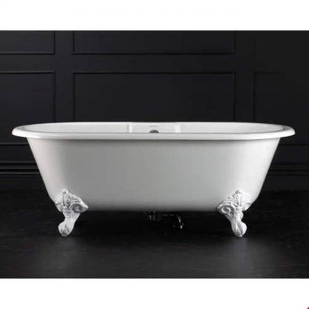 Cheshire freestanding tub with overflow. Paint finish. Adjustable ENGLISHCAST® Ball & Cla