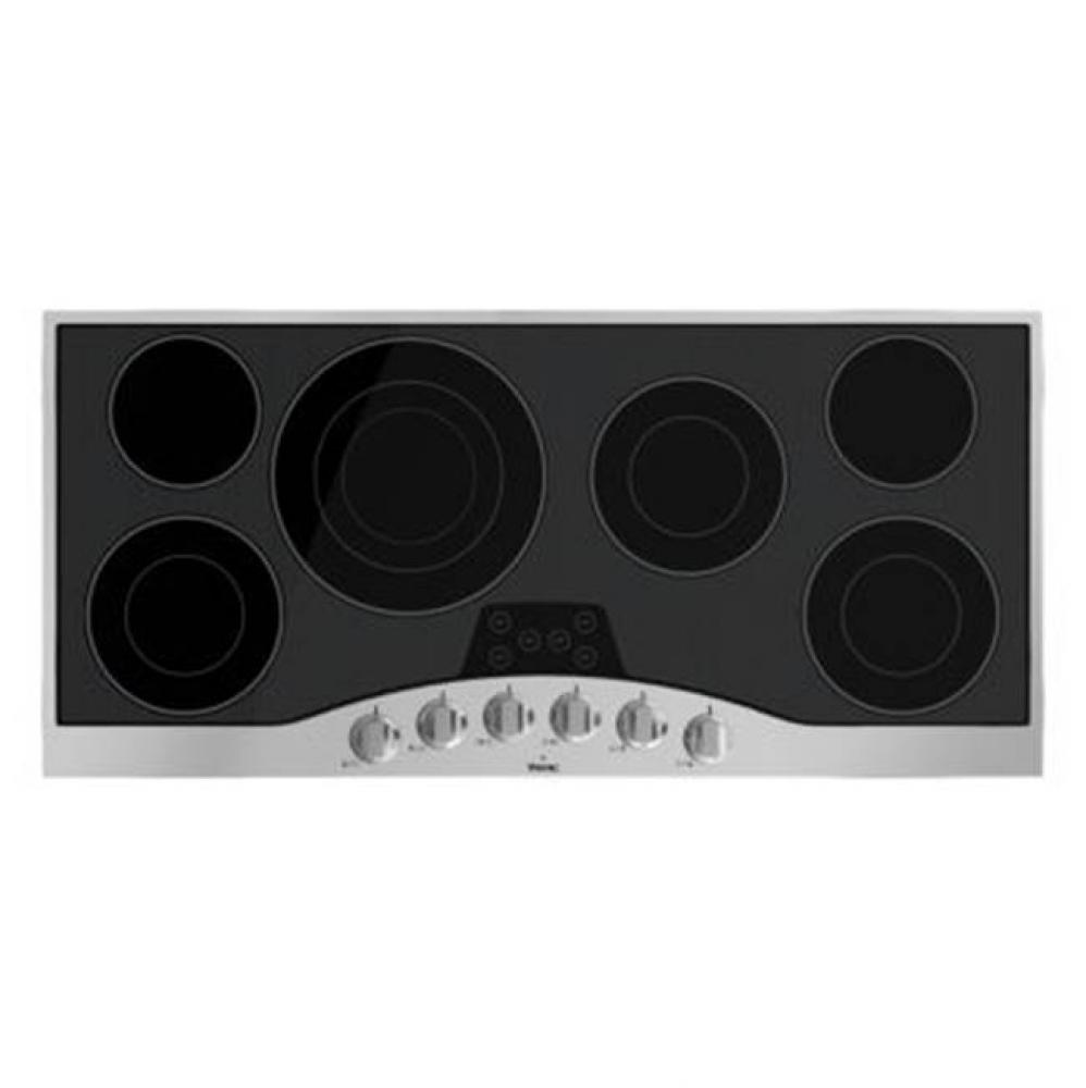 45''W. Electric Radiant Cooktop-6 Elements-Stainless Black