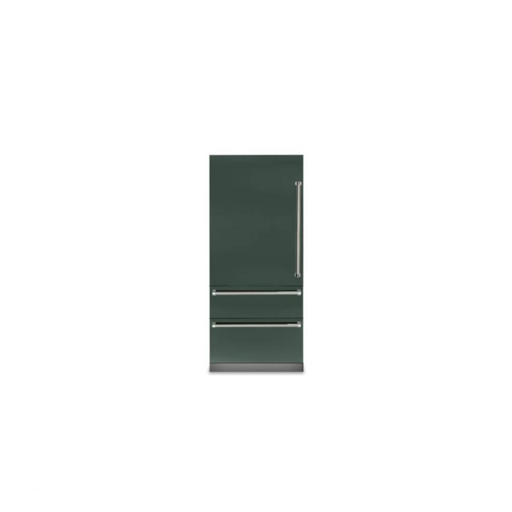 36''W. 7 Series Bottom Freezer - Blackforest Green