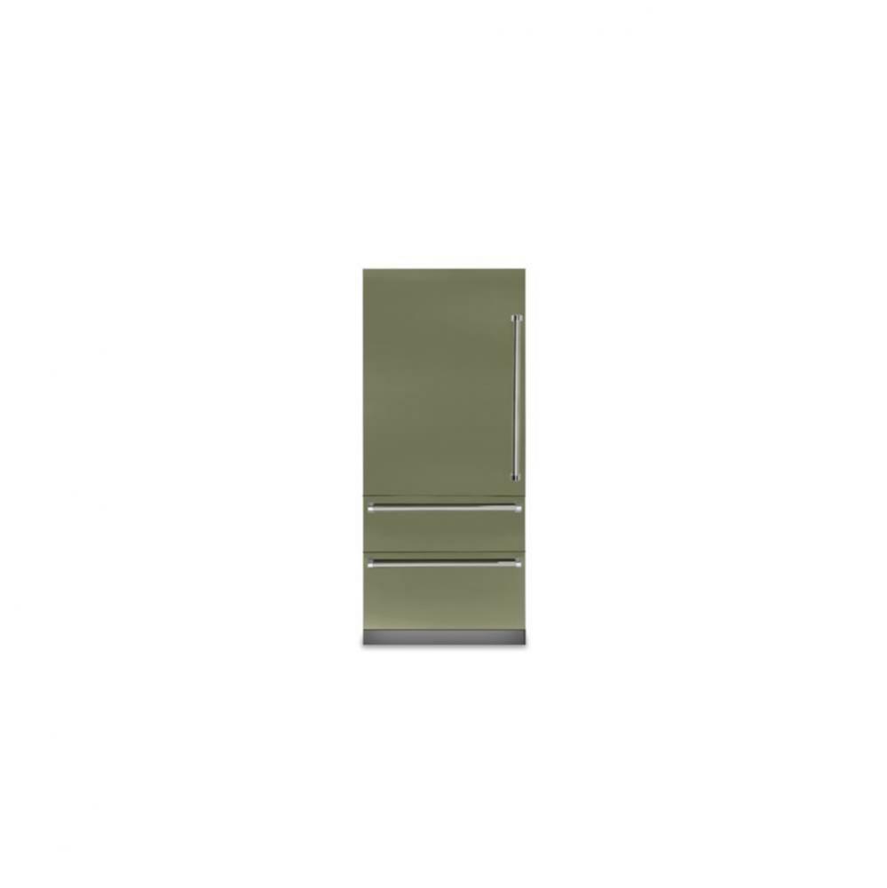 36''W. 7 Series Bottom Freezer - Cypress Green