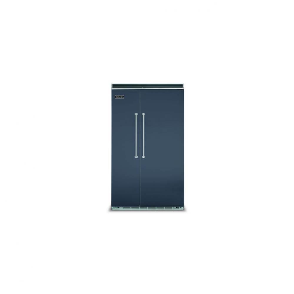 48''W. Bi Side-By-Side Refrigerator/Freezer-Slate Blue