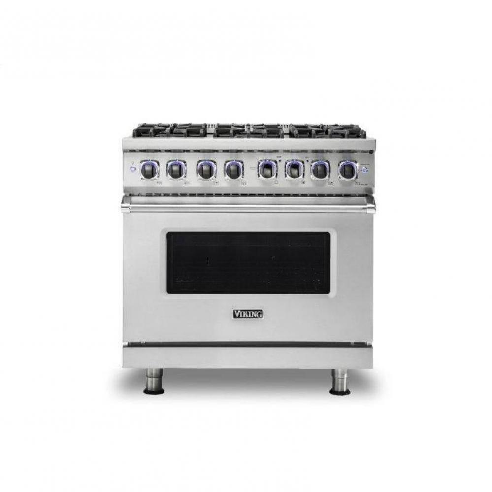 36''W./24''D. Dual Fuel Sealed Burner Range-6 Burners-Stainless-LP