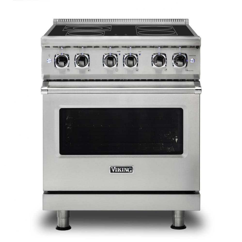 30''W./24''D. Electric Self-Clean Range-4 Burners-Stainless