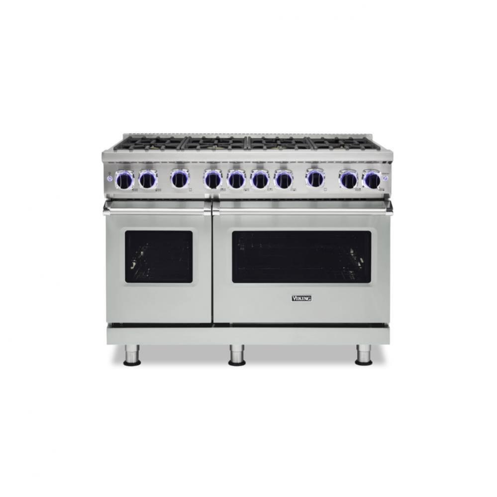 48''W./24''D. Gas Sealed Burner Range-8 Burners-Arctic Grey