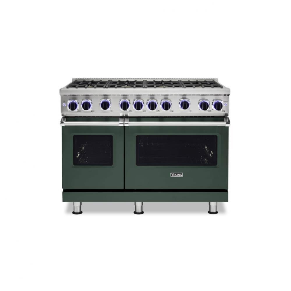 48''W./24''D. Gas Sealed Burner Range-8 Burners-Blackforest Green