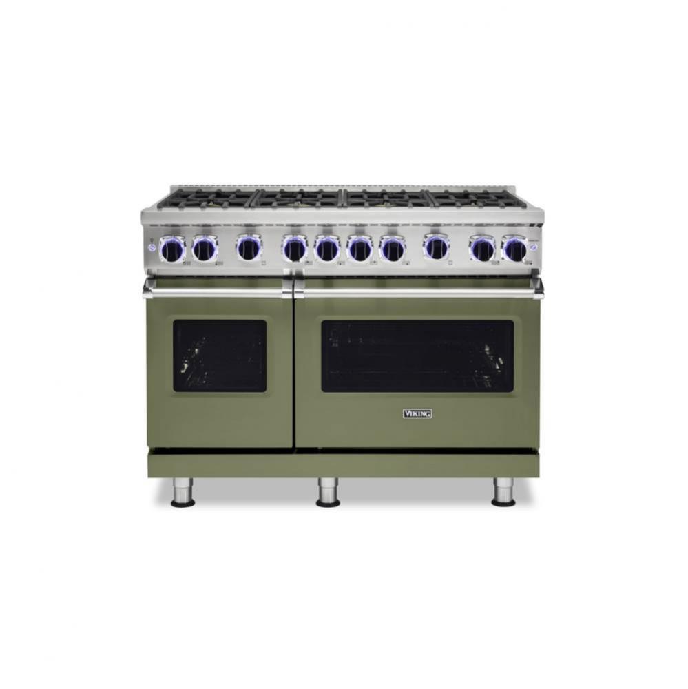 48''W./24''D. Gas Sealed Burner Range-8 Burners-Cypress Green