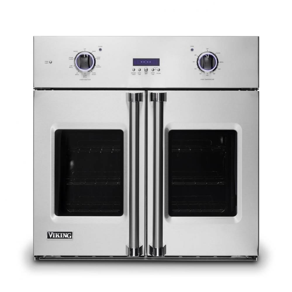 30''W. French-Door Single Built-In Electric Thermal Convection Oven-Stainless