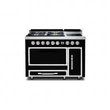 Viking TVDR4814IBK - Viking Tuscany 48'' Df Range 4 Burner/Induction Bk