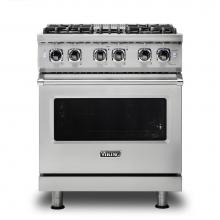 Viking VDR5304BSSLP - 30''W./24''D. Dual Fuel Self-Clean Sealed Burner Range-4 Burners-Stainless-LP