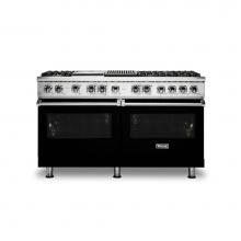 Viking VDR5606GQBK - 60''W./24''D. Dual Fuel Self-Clean Sealed Burner Range-6 Burners/GriddleandGri