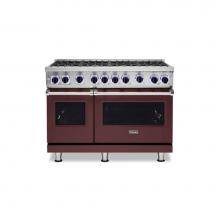 Viking VGR74828BKA - 48''W./24''D. Gas Sealed Burner Range-8 Burners-Kalamata Red