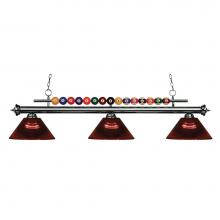 Z-Lite 170GM-ARBG - 3 Light Billiard