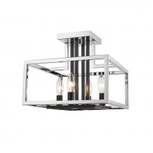 Z-Lite 456SF-CH-BK - 4 Light Semi Flush