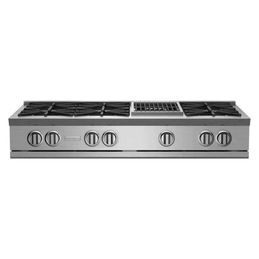 48'' Nova (Rnb) Range Top - (6) Burners With 12'' Charbroiler