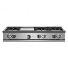 BlueStar RGTNB486GV2 - 48'' Nova (Rnb) Range Top - (6) Burners With 12'' Griddle