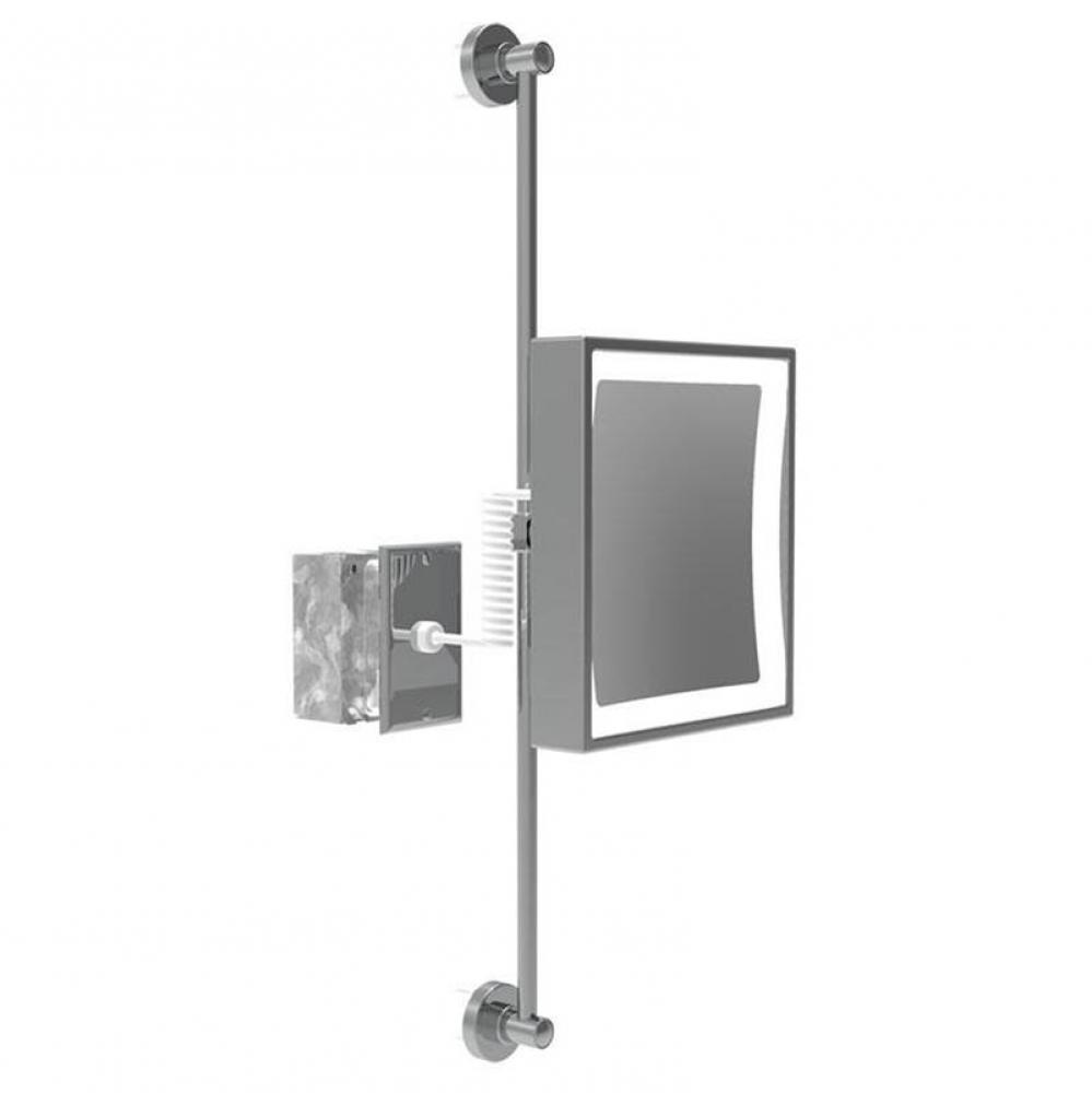 Baci Senior Rectangular Wall Mirror With Slide Bar 5X