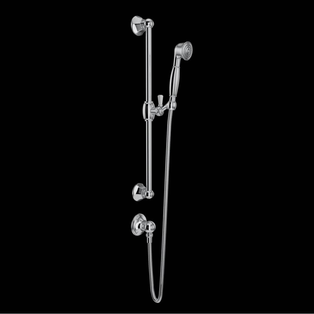 Handshower Set With 24'' Slide Bar and Single Function Handshower