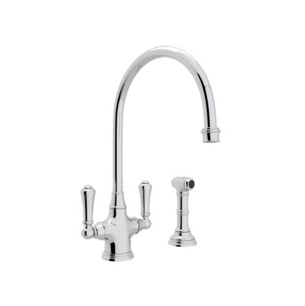 Georgian Era™ Two Handle Kitchen Faucet With Side Spray