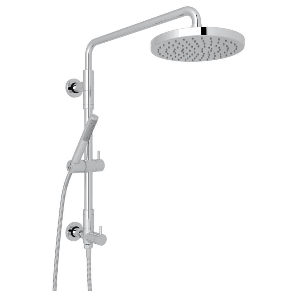 Retro-Fit Shower Column Riser With Diverter/Handshower/Hose/Showerhead Set