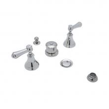 Perrin & Rowe U.3970LS-APC - Georgian Era™ 5-Hole Bidet Faucet With Lever Or Cross Handles